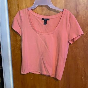 Salmon pink crop top
